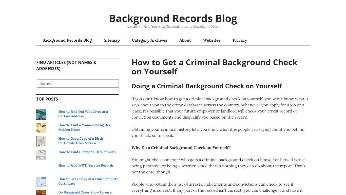 How to Get a Criminal Background Check on Yourself